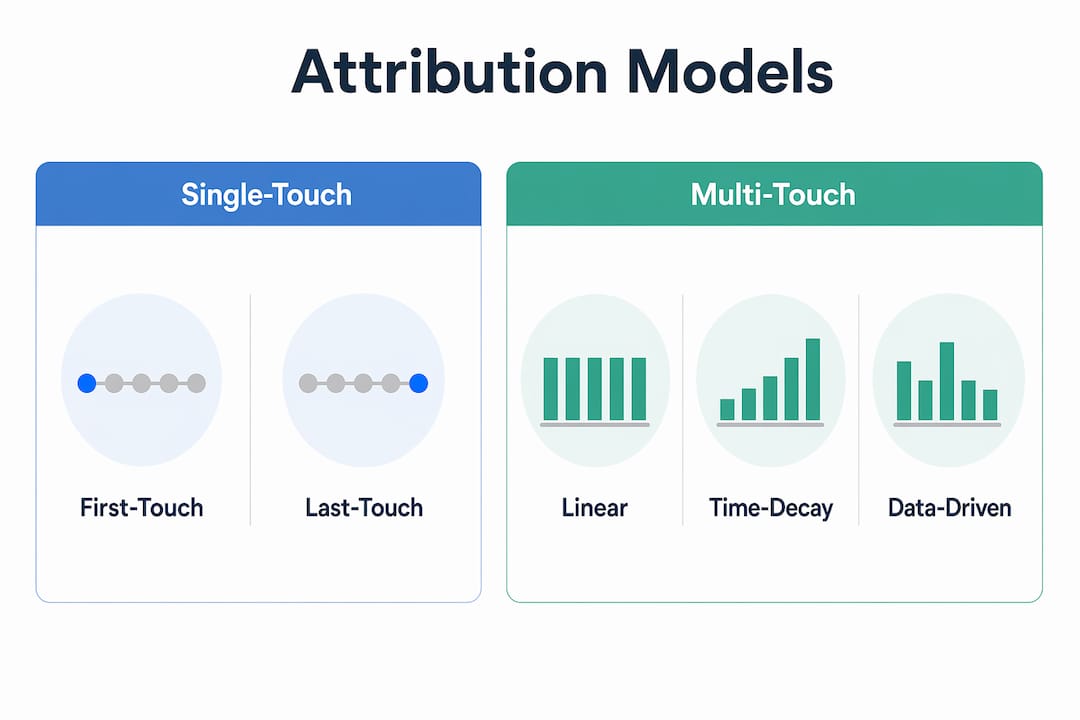 Infographic comparing attribution models