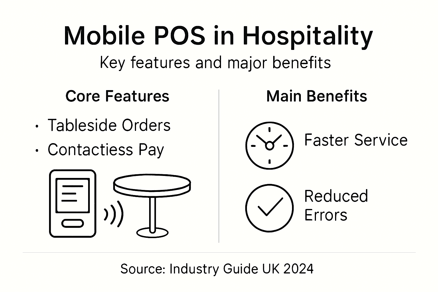 Infographic highlighting mobile POS features and benefits