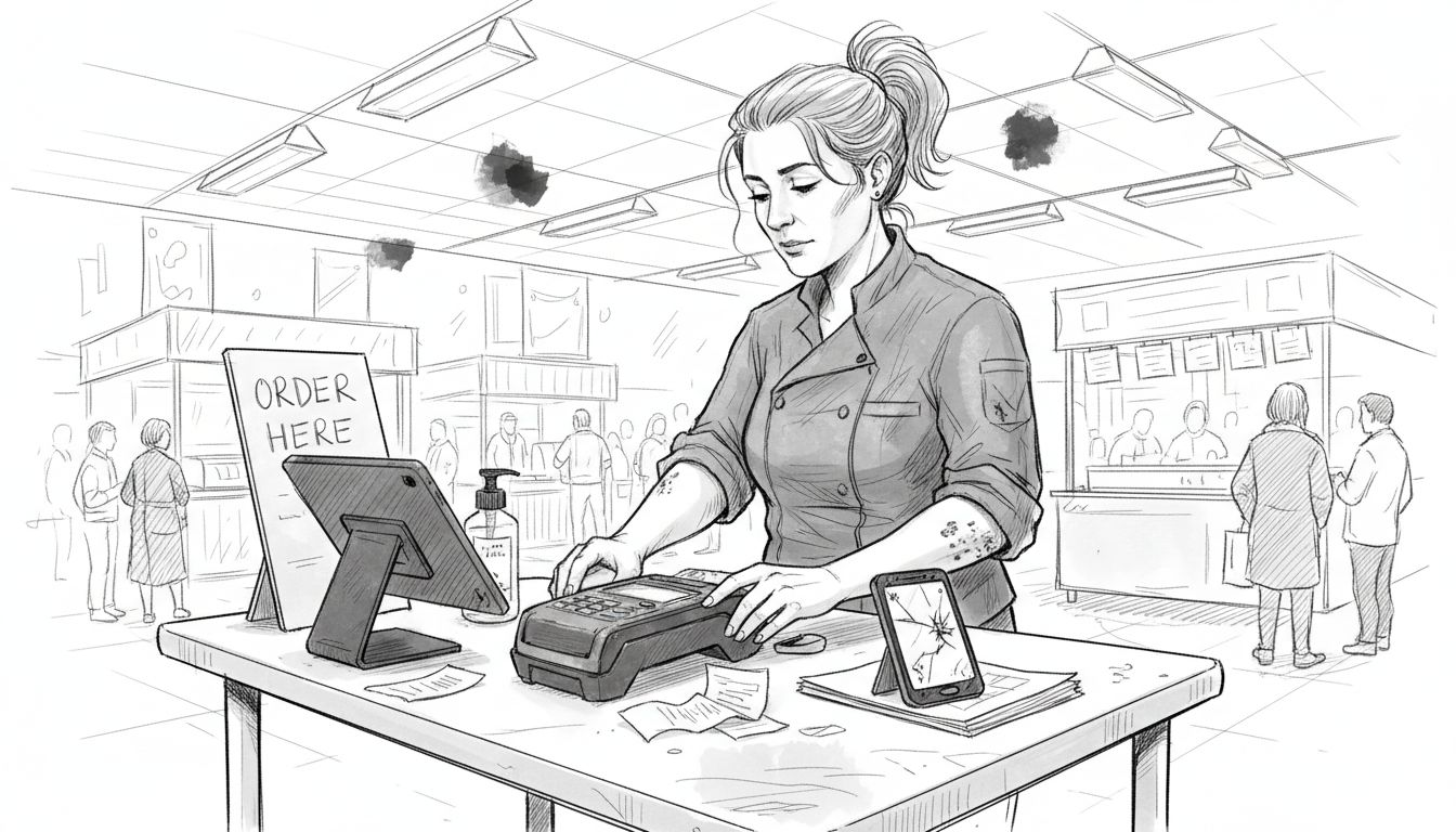 Catering vendor with mobile POS hardware options