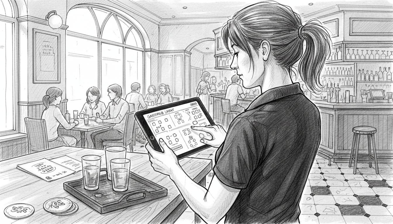 Staff mapping table layout on tablet