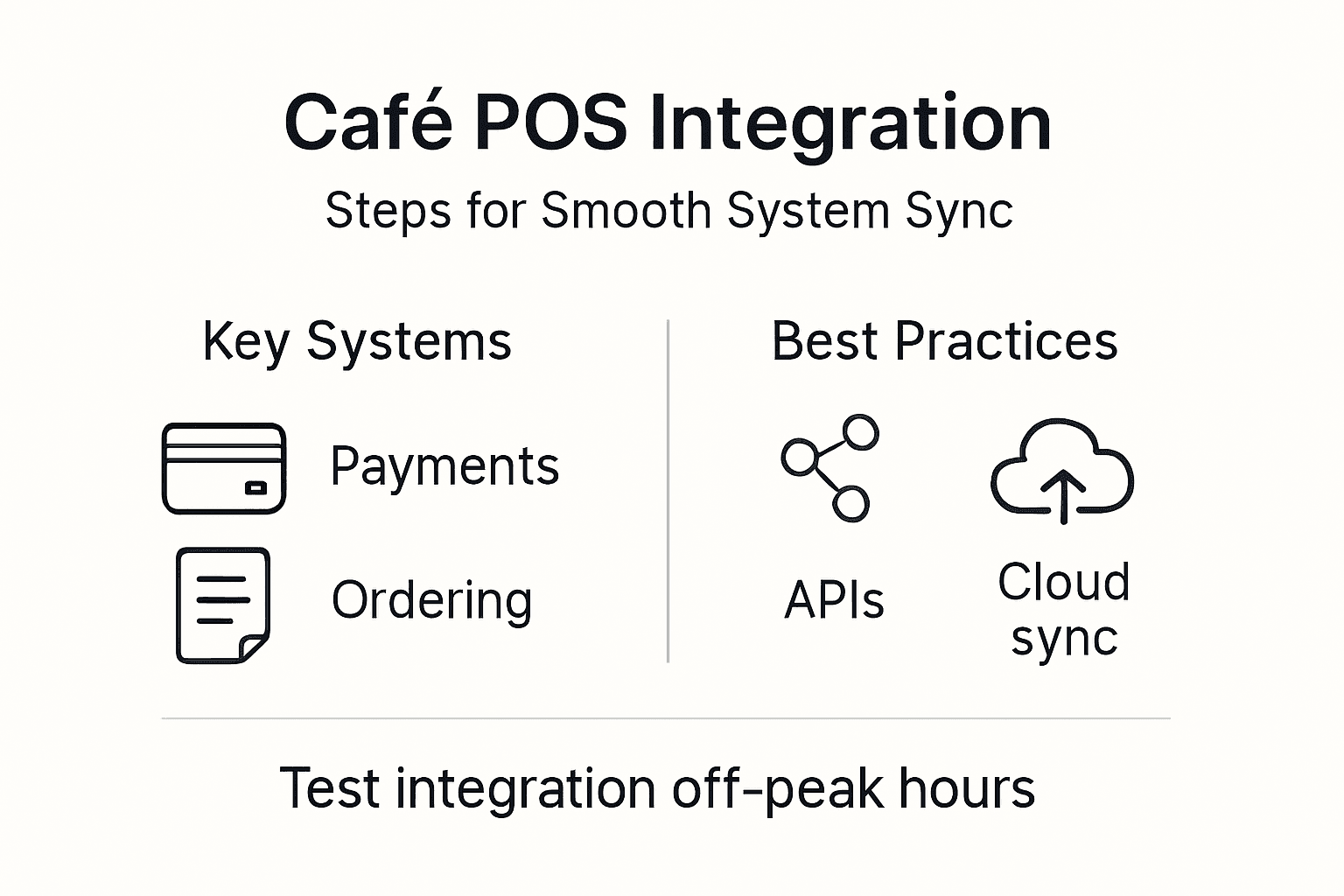 Infographic on integrating cafe payment systems