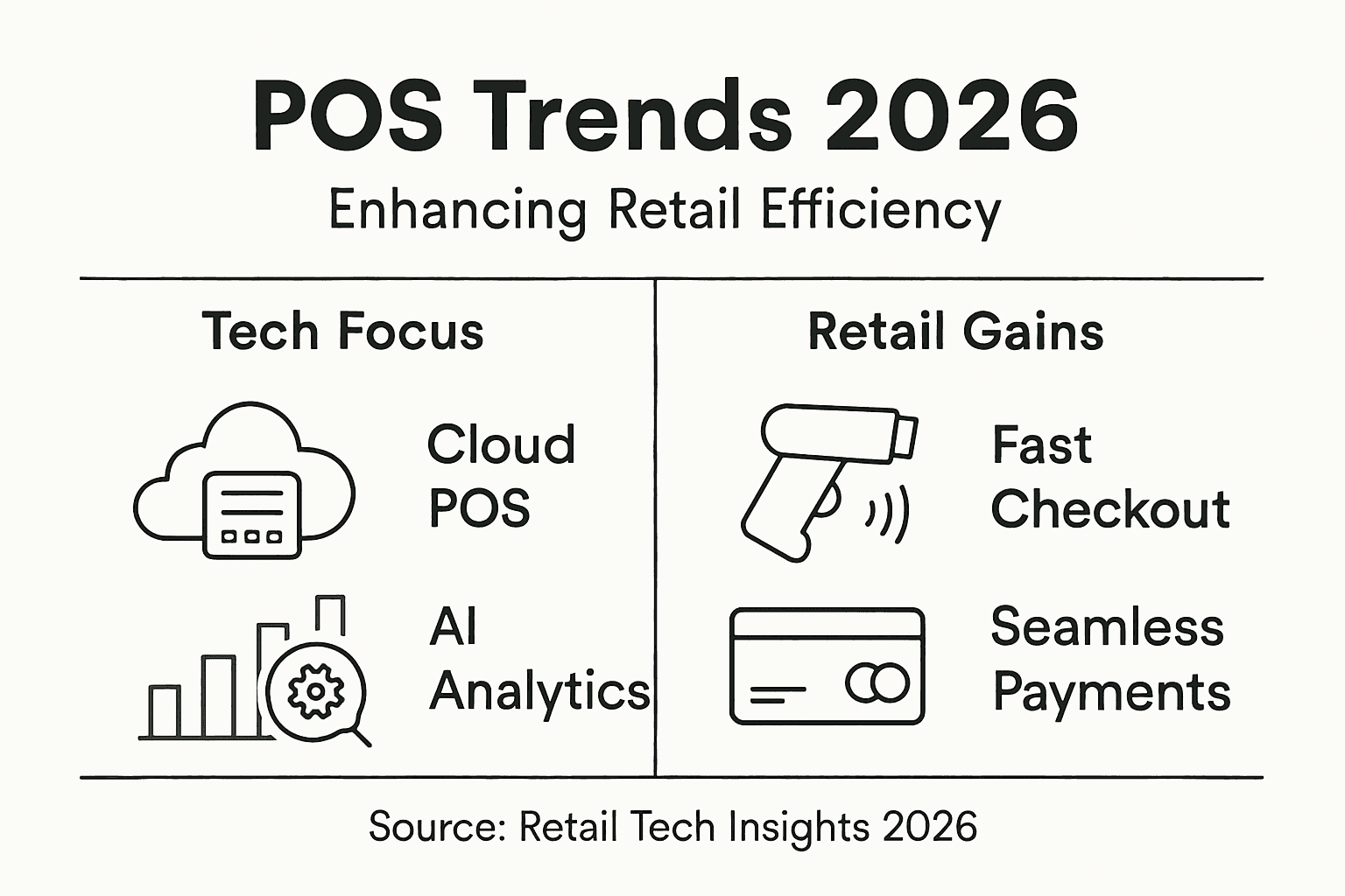 Infographic summarizing POS trends and benefits