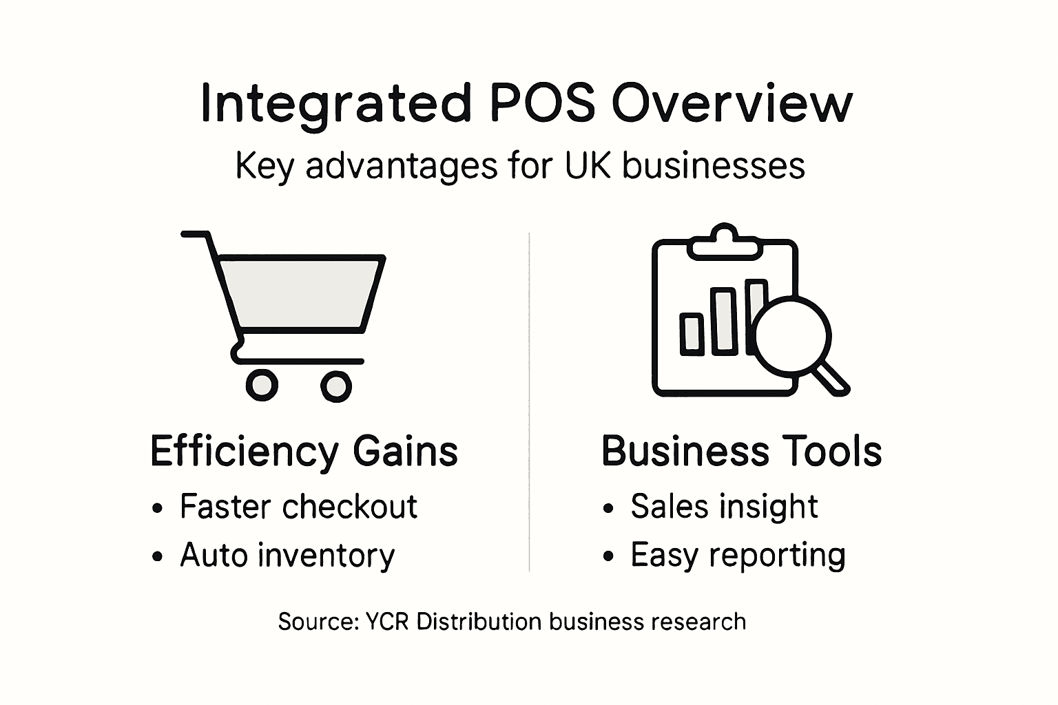 Infographic showing integrated POS benefits overview
