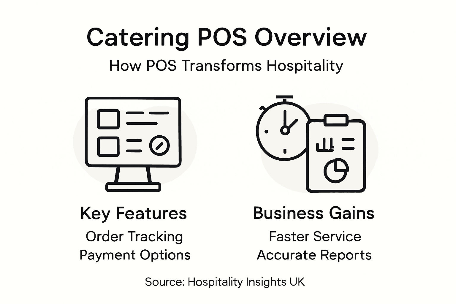 Infographic showing catering POS system overview