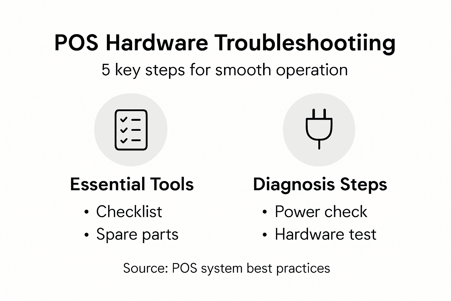 Infographic with troubleshooting steps and tools