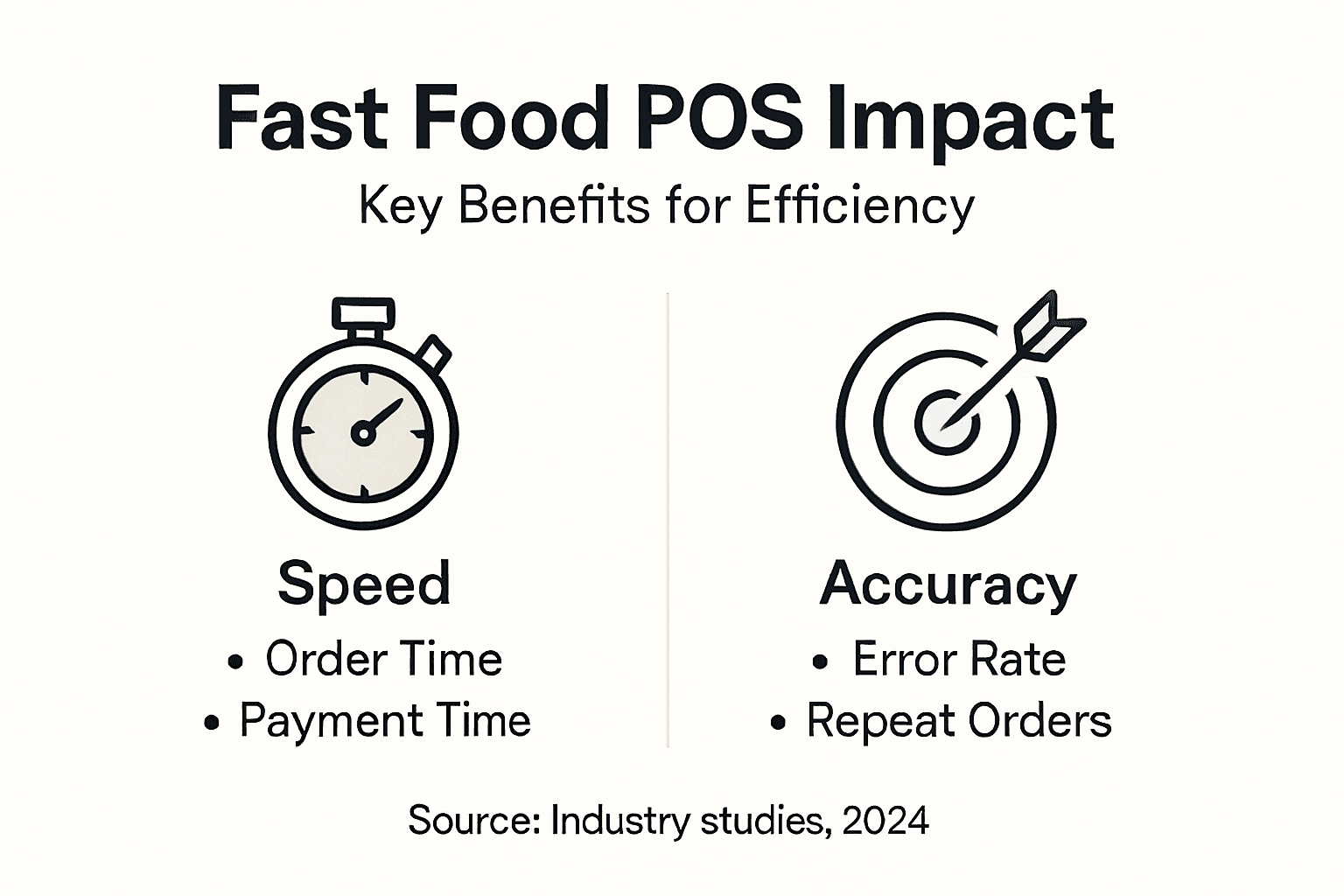 Infographic showing fast food POS efficiency overview