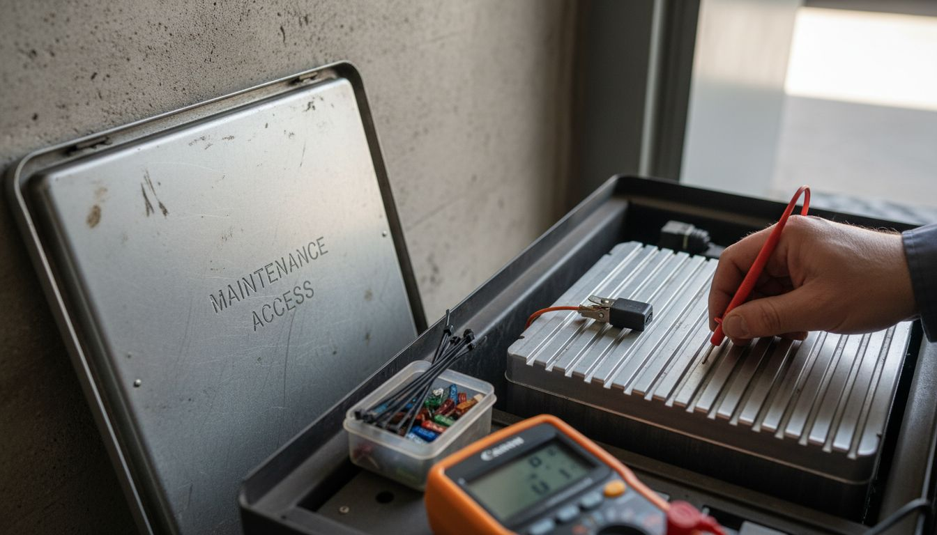 Battery thermal sensor installation closeup