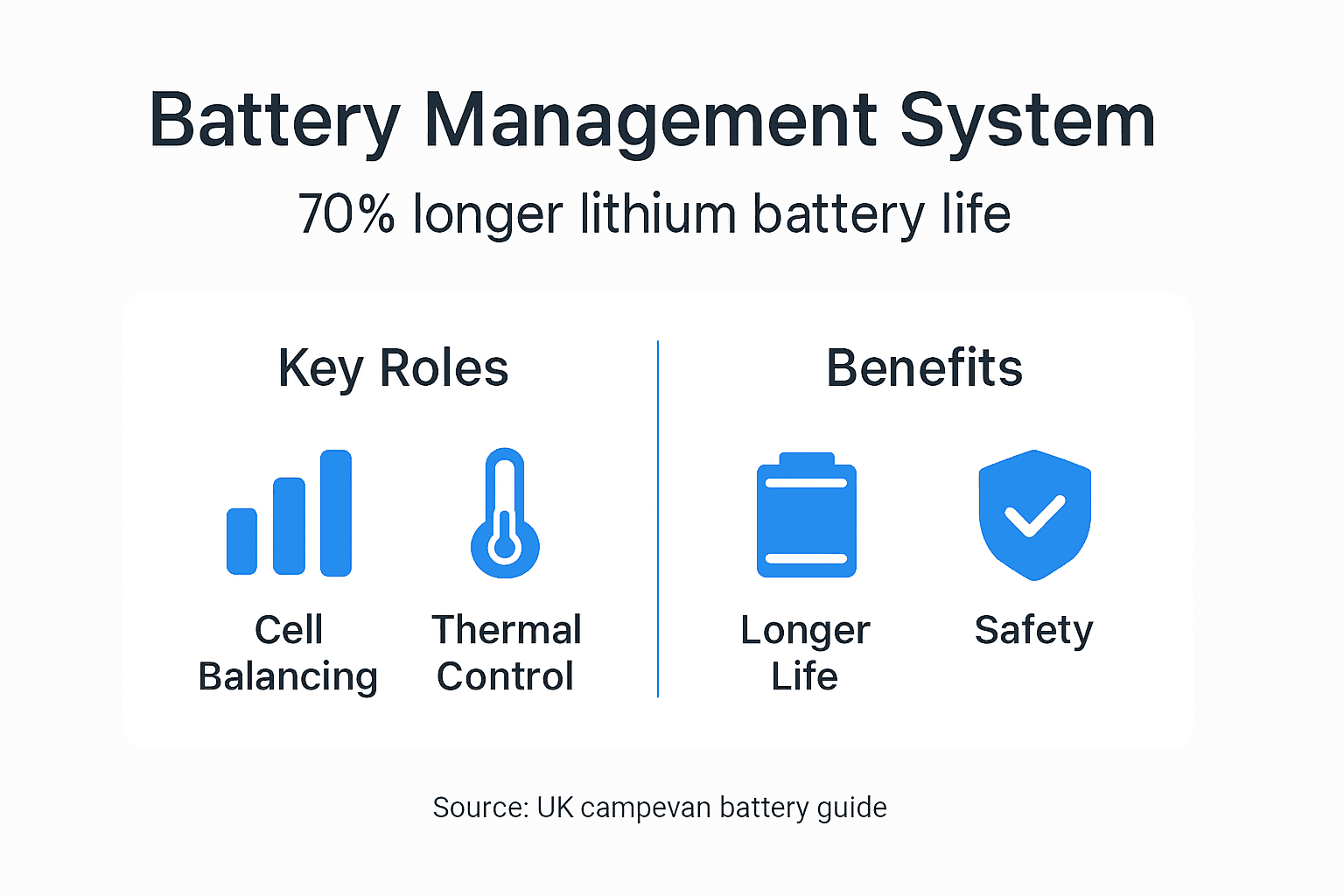 Infographic with BMS roles and benefits summary