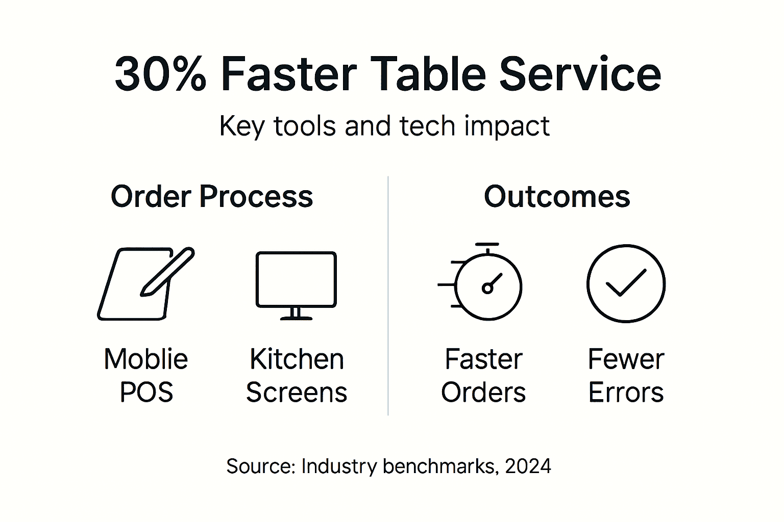 Infographic for table service efficiency key stats