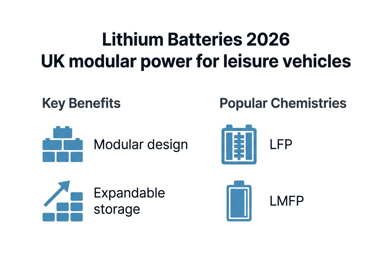 Infographic on UK leisure lithium batteries