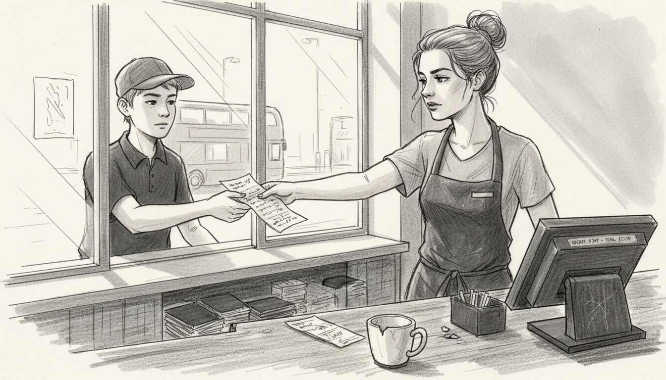 Staff assigning roles at restaurant counter