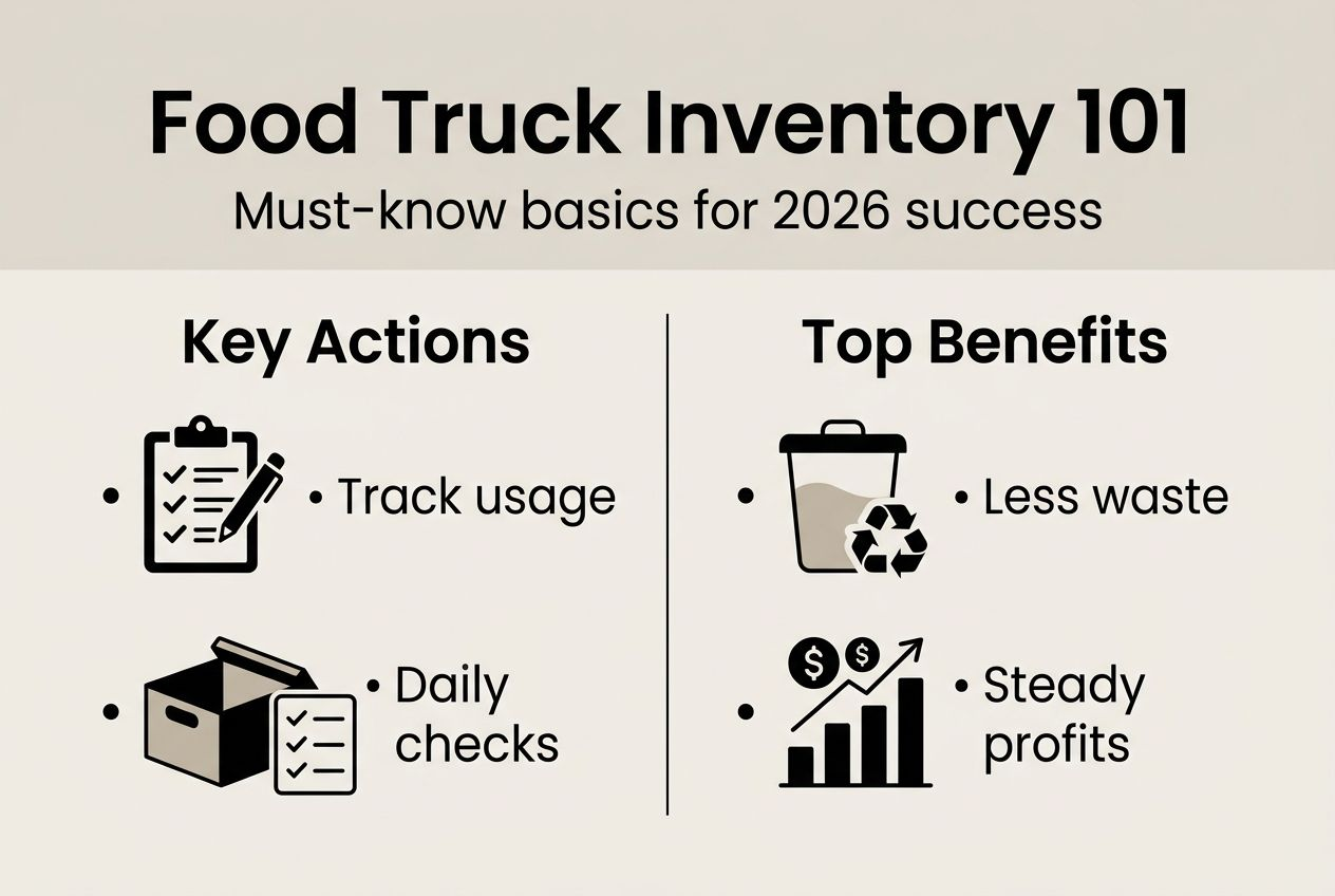Infographic shows food truck inventory basics