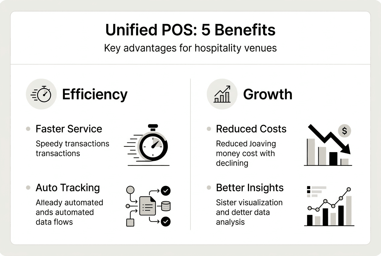 Infographic summarising unified POS platform benefits