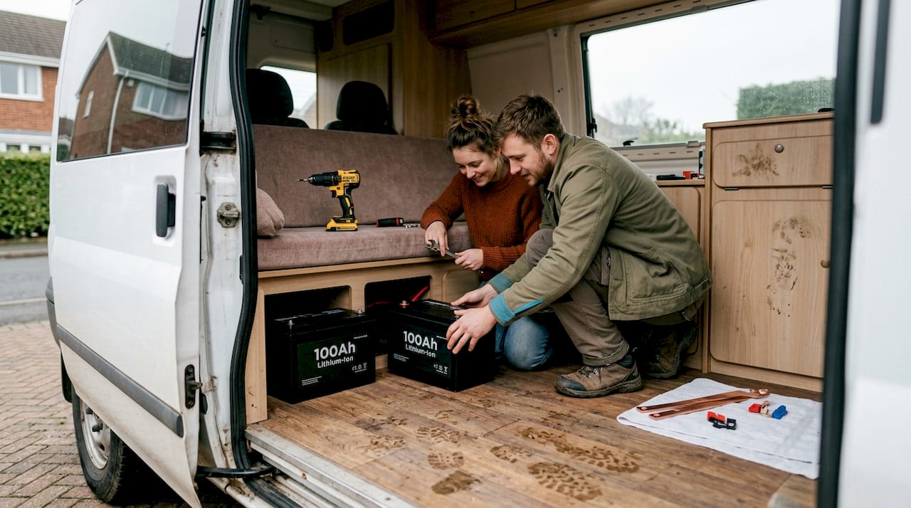 Installing lithium batteries in campervan