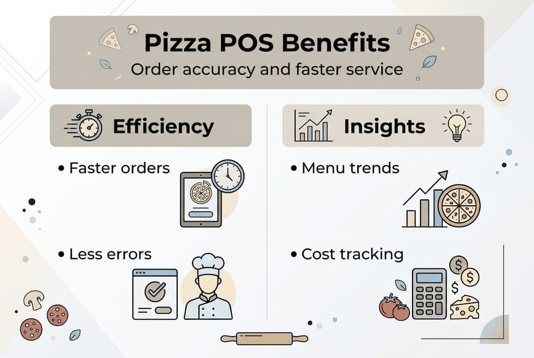 Infographic comparing POS system benefits