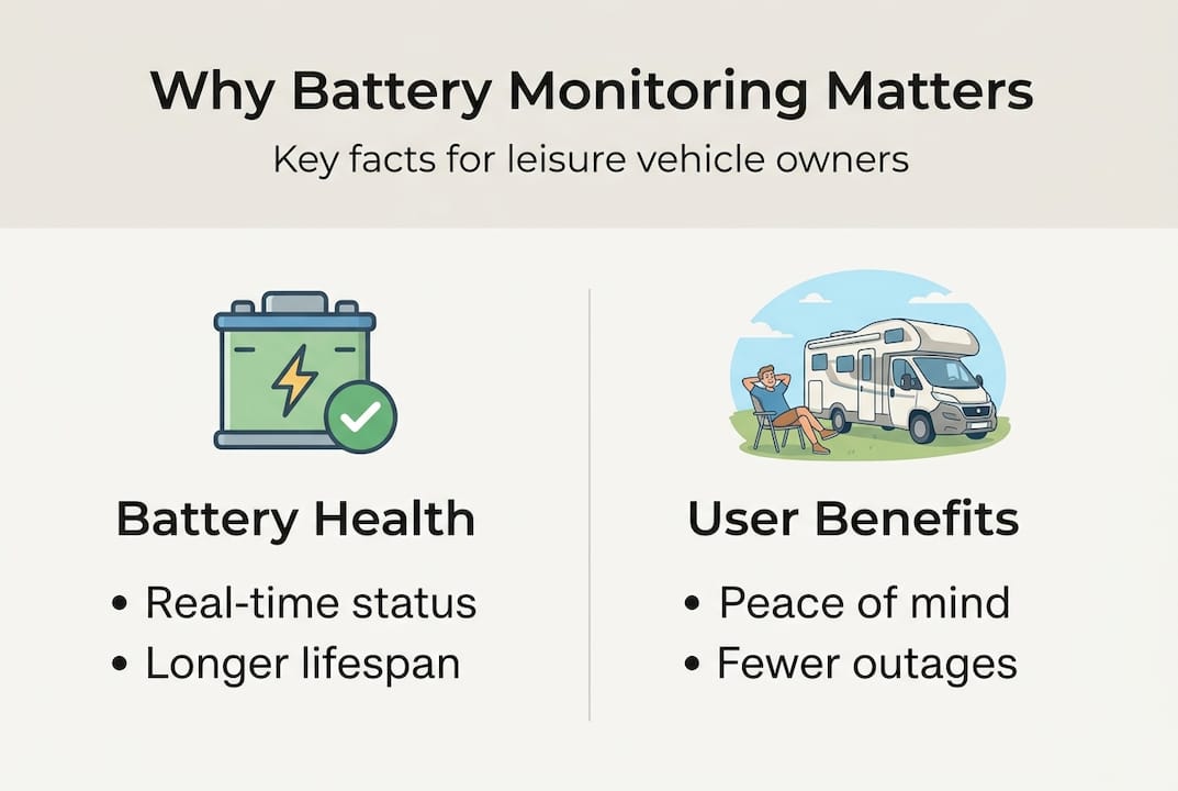 Infographic highlighting battery monitoring benefits