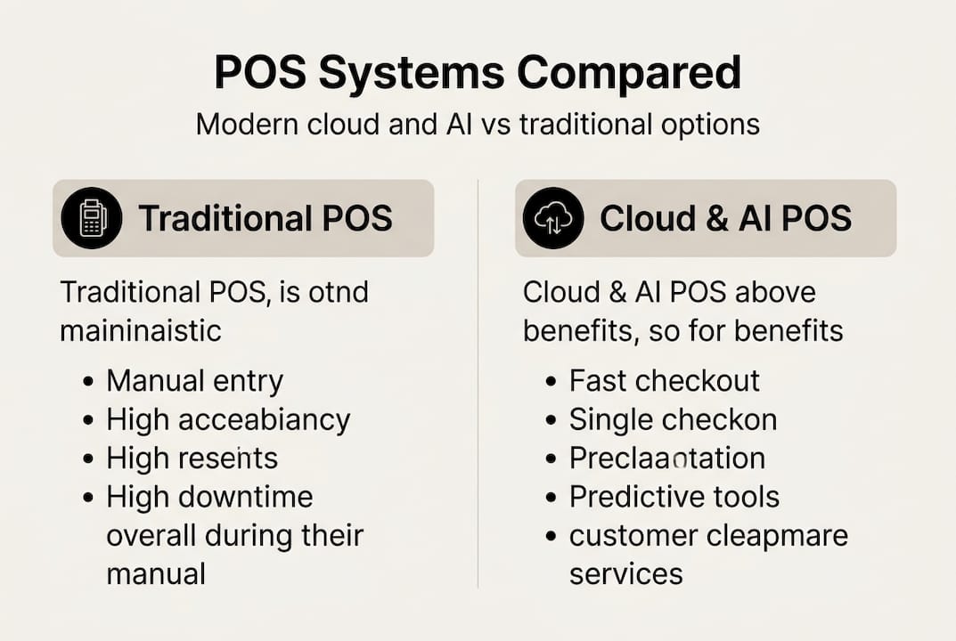Infographic comparing modern and traditional POS