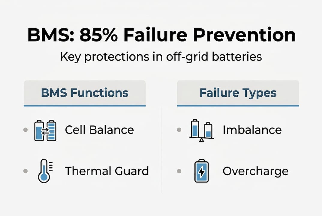 Infographic diagram of BMS core failure protections