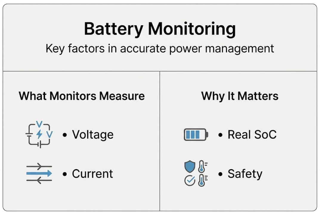 Infographic on battery monitoring essentials