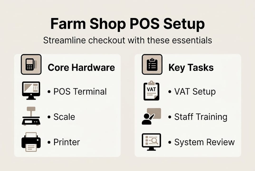 Infographic POS setup checklist for farm shops