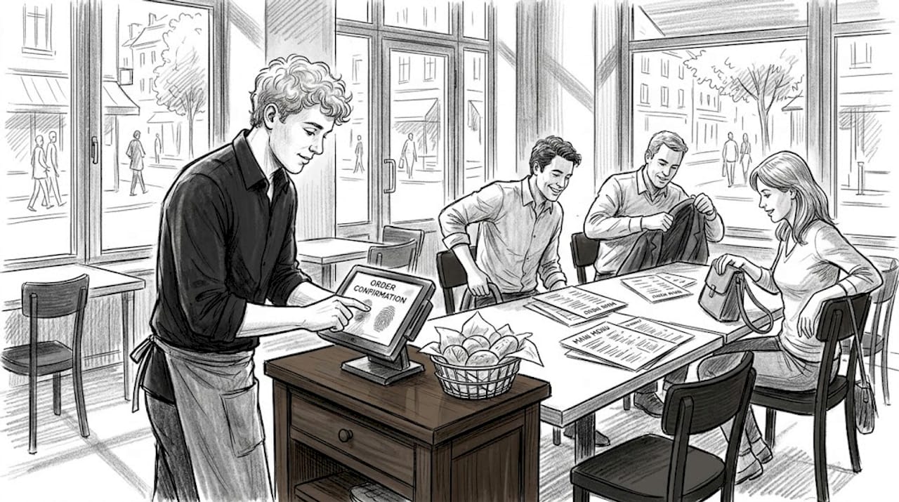 Waiter activating table assignment at POS