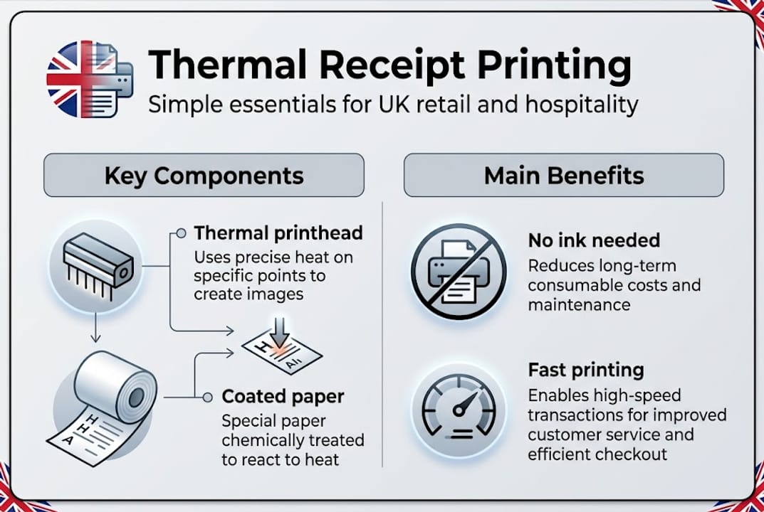 Infographic of thermal receipt printing overview