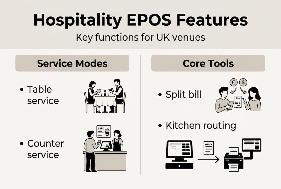 Infographic showing EPOS features overview