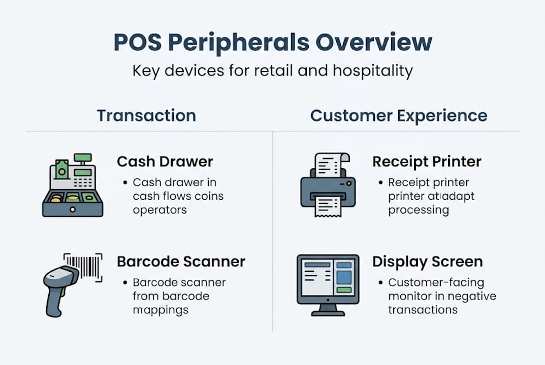 Infographic showing POS peripheral categories