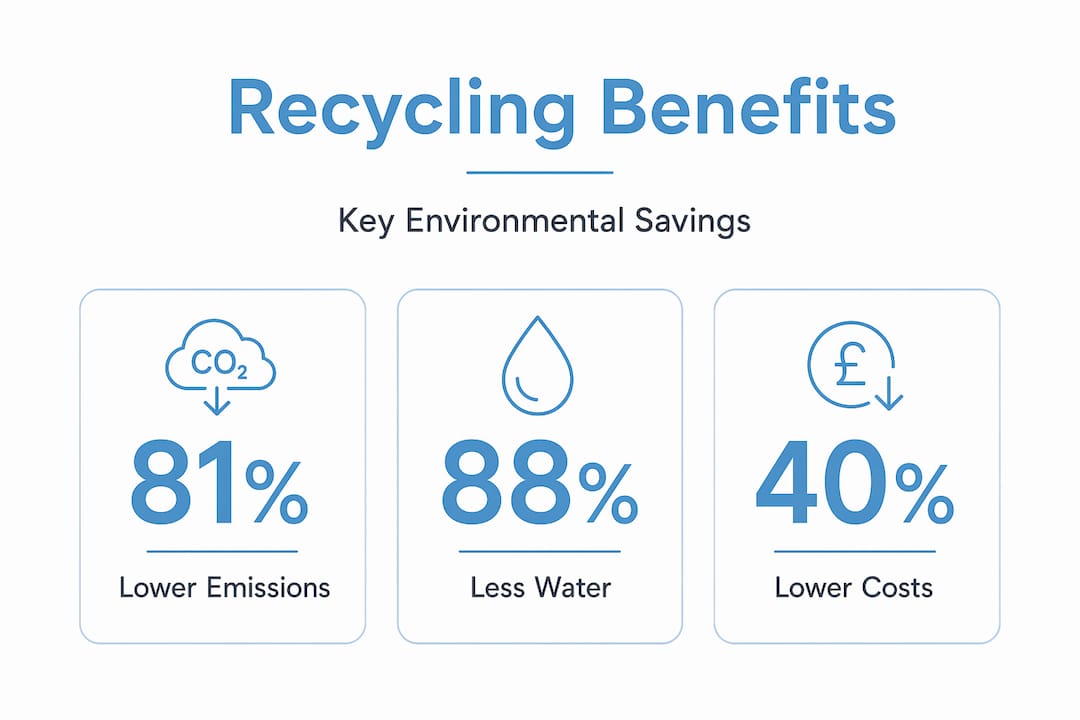 Infographic comparing lithium recycling environmental benefits
