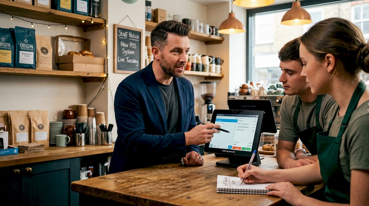 POS reseller training retail employees on system