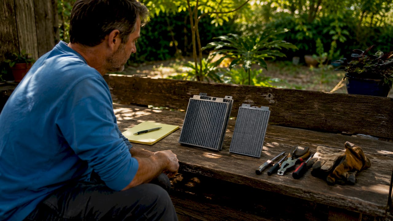 Comparison of deep cycle and starter battery plates