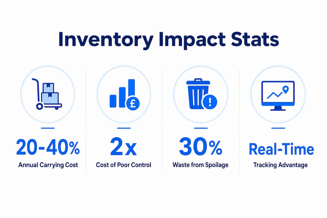 Infographic illustrating key inventory impact statistics