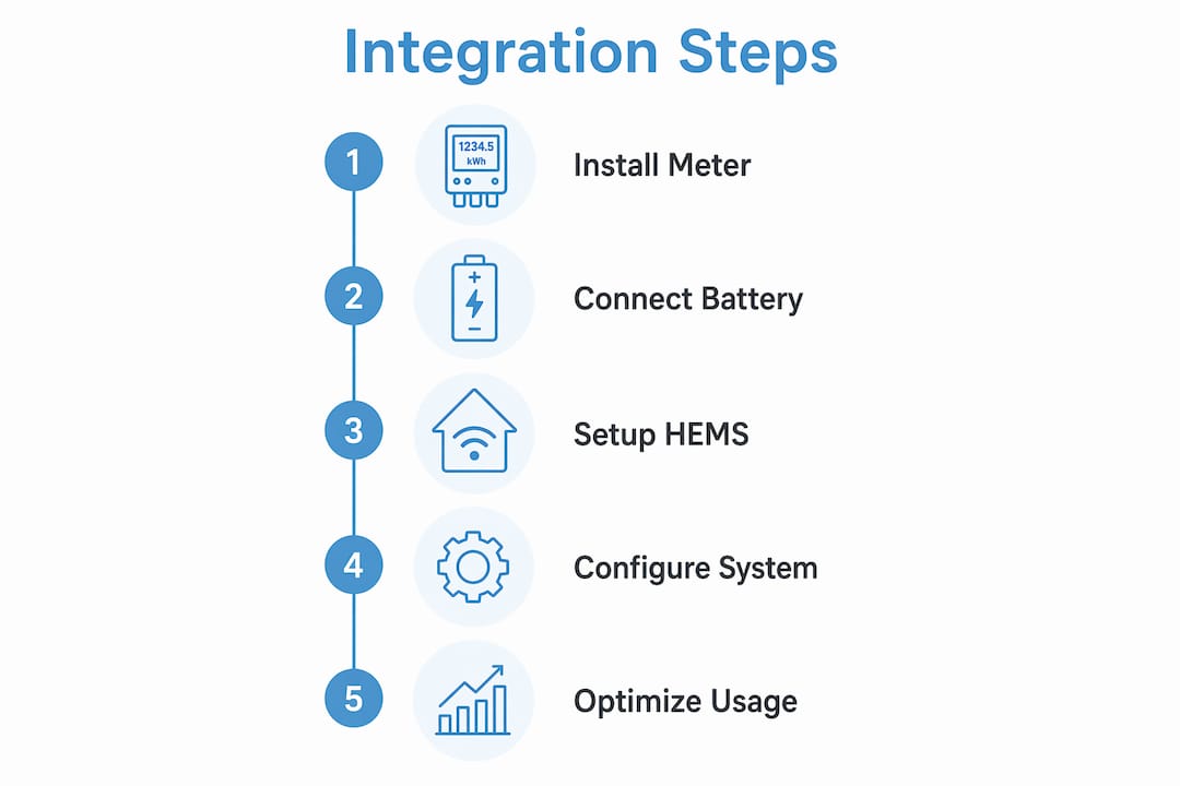 Infographic depicting five key integration steps