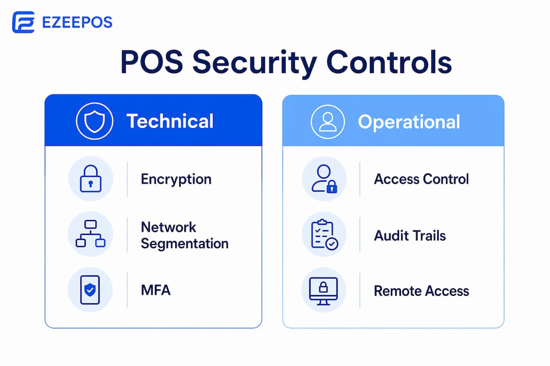 Infographic showing technical vs operational POS security controls