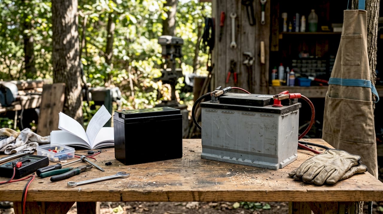 Comparison of lithium and lead-acid motorhome batteries