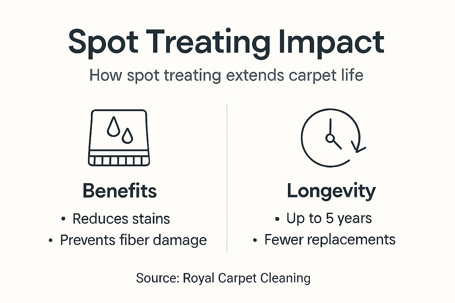 Infographic: spot treating extends carpet life