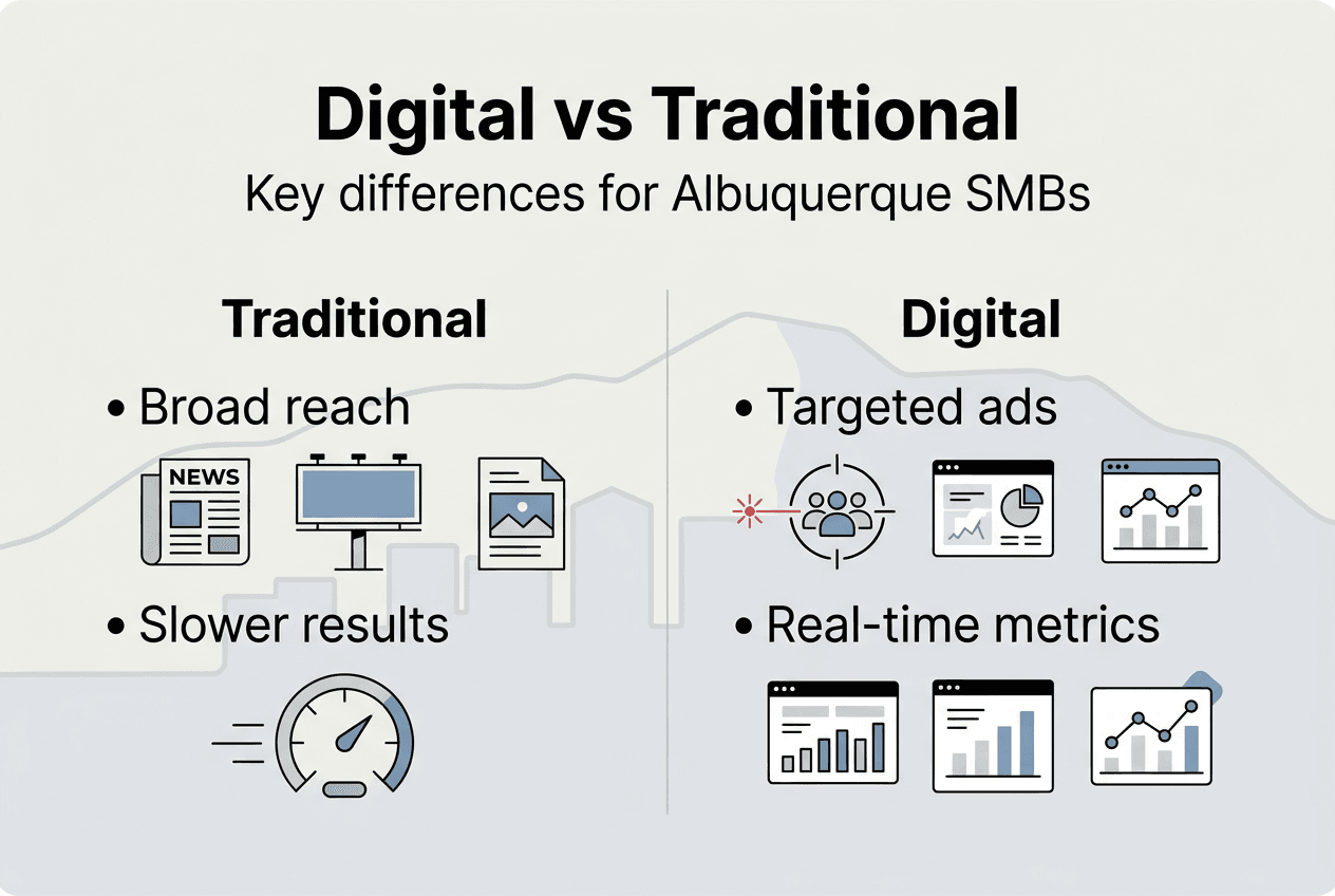 Infographic Compares Digital And Traditional Marketing