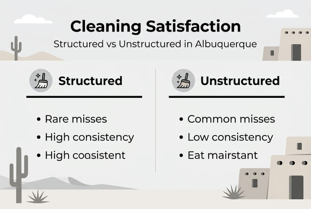Infographic comparing structured and unstructured cleaning