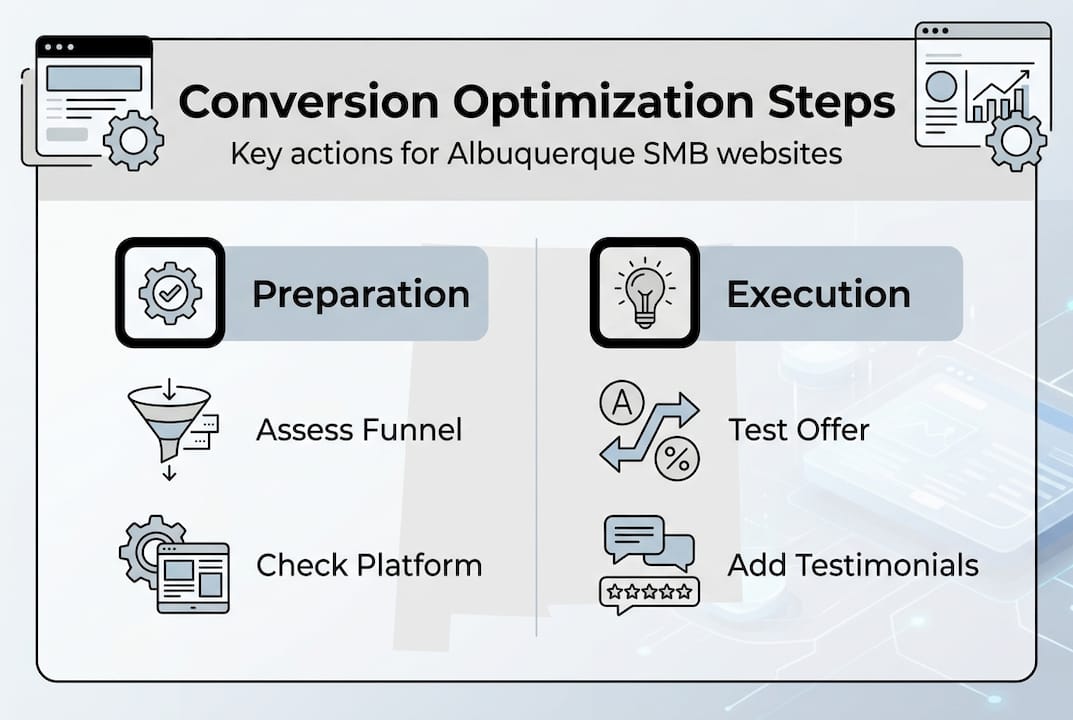 Infographic Outlining Conversion Optimization Steps