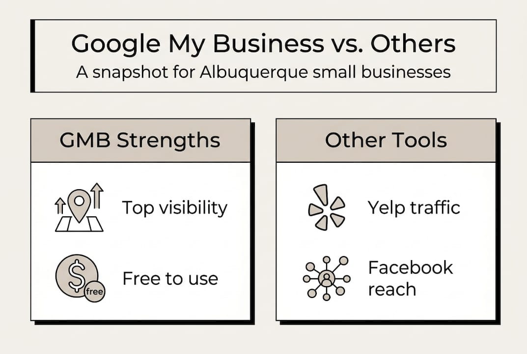 Infographic Comparing Google My Business And Other Tools