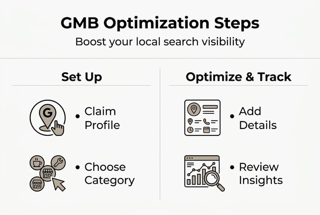 Infographic On Key Google My Business Steps