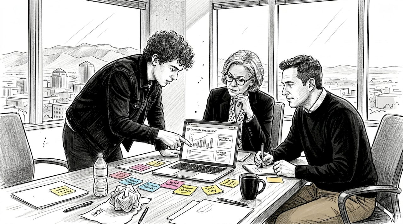 Social media strategies that deliver leads in Albuquerque 3 Marketing Team Analyzes Social Engagement Leads