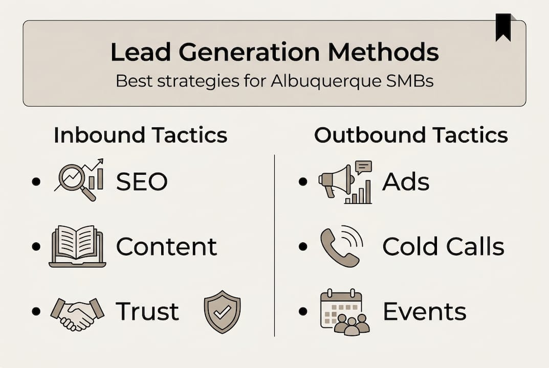 Infographic Showing Lead Generation Strategies Overview