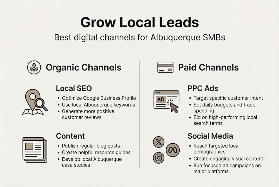 Infographic Digital Channels For Albuquerque Smbs