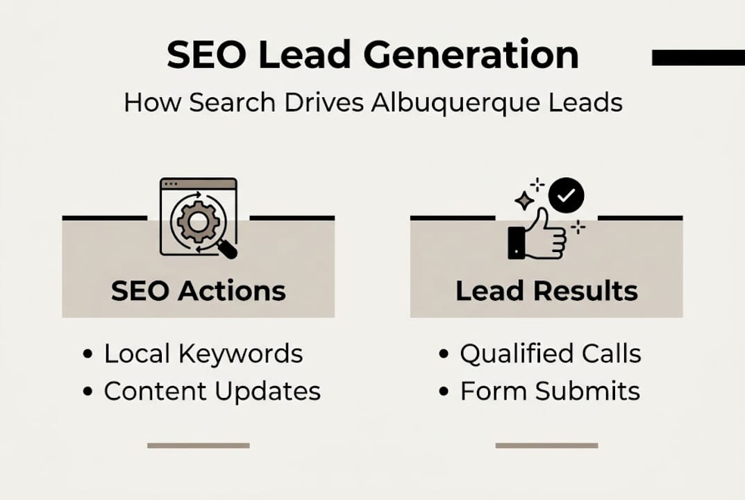 Infographic Of Seo Actions And Lead Results