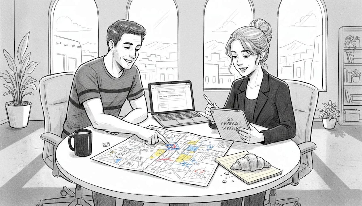 Marketers Planning Local Seo Strategy Together