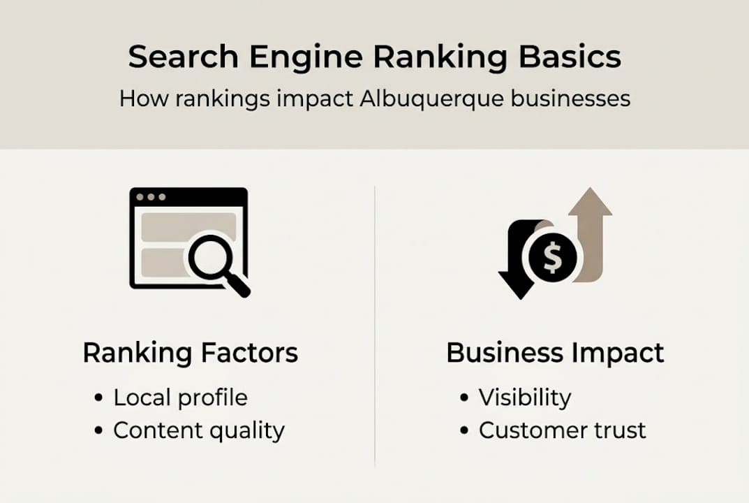 Infographic Showing Ranking Factors And Impact