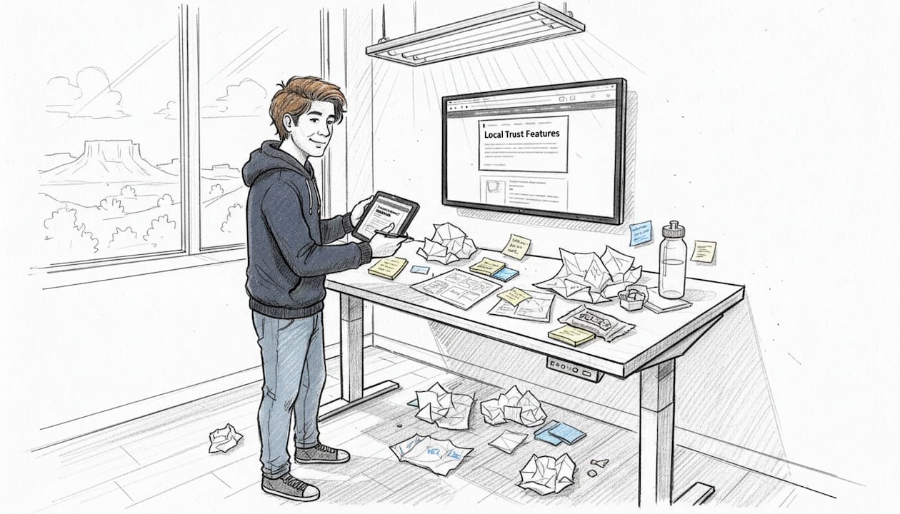 Web Designer Reviewing Ux Layout Concepts