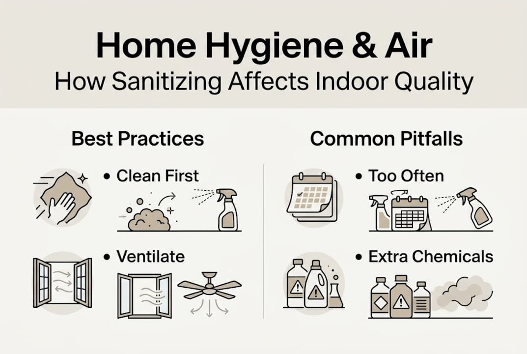 Infographic home hygiene and air quality overview