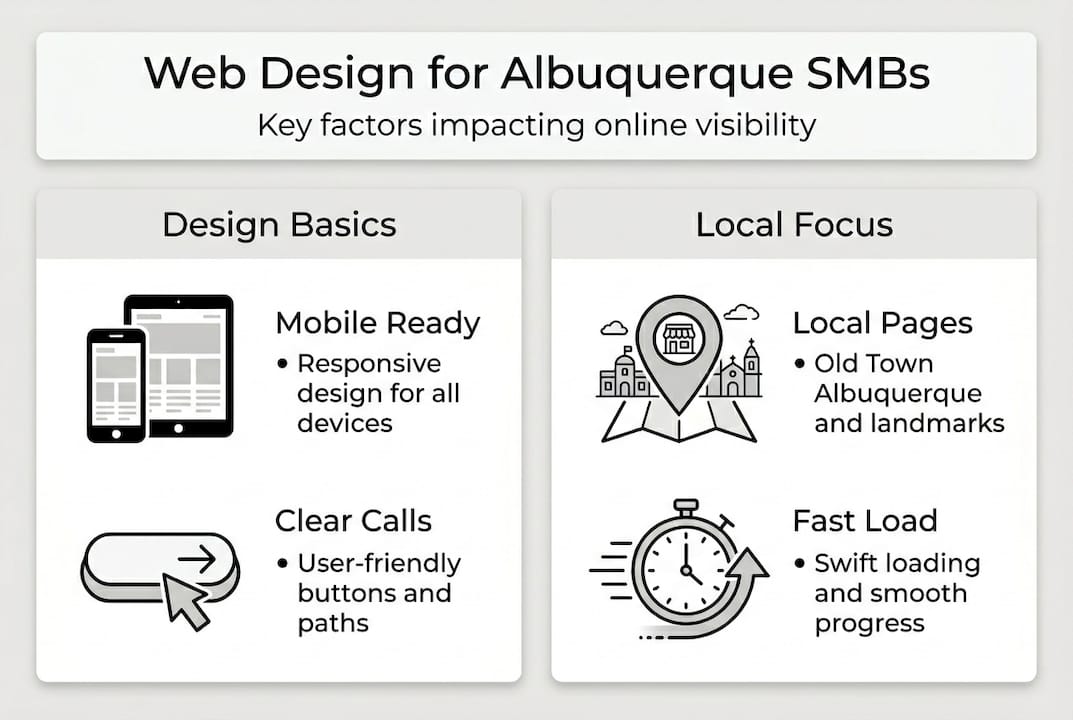 Infographic Of Web Design Elements For Smb Visibility